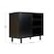 Flash Furniture Elmont Bar and Sideboard w/Shaker Style Single Door Cabinet w/Hanging Glass and Shelves, Black NAN-F-HY-B23113-BLK-GG - alternate 3